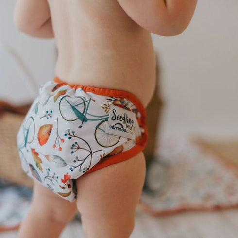 CUSTOMER MARKETPLACE | Seedling Baby Multi-fit Pocket Nappy | DELAMINATED COVER + SLACK ELASTICS